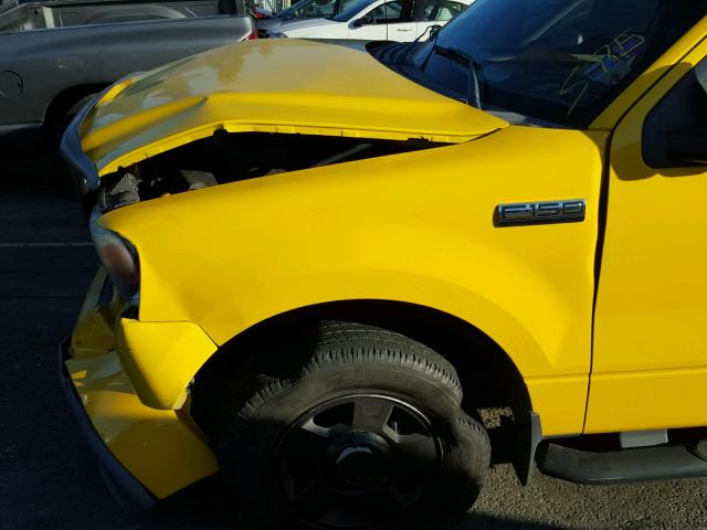 1FTRF02W64KD13183 - 2004 FORD F150 YELLOW photo 9