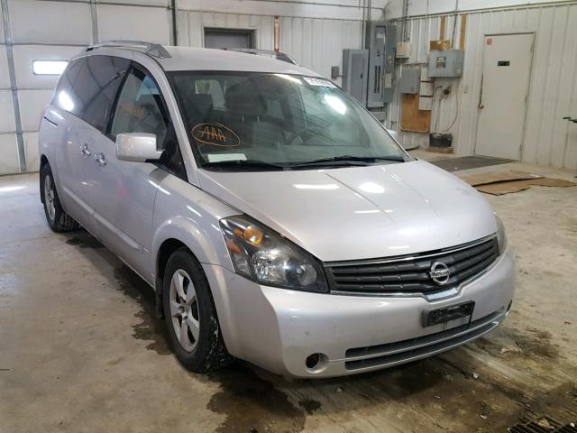 5N1BV28U58N101381 - 2008 NISSAN QUEST S SILVER photo 1