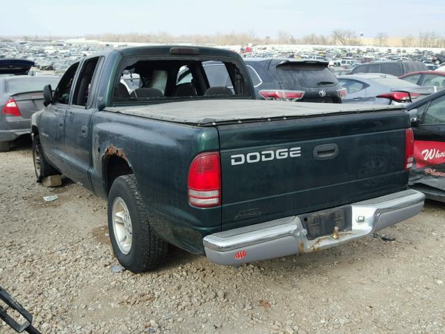 1B7GL2AX5YS759918 - 2000 DODGE DAKOTA QUA GREEN photo 3