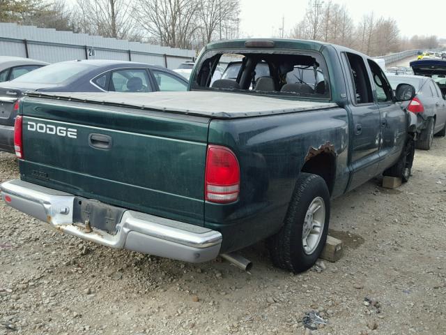 1B7GL2AX5YS759918 - 2000 DODGE DAKOTA QUA GREEN photo 4