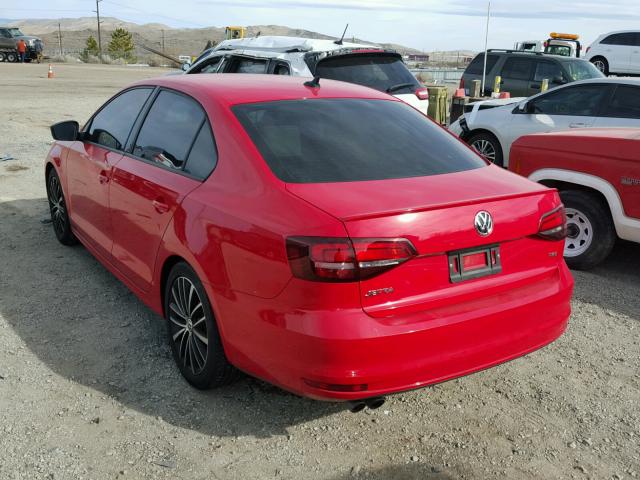 3VWD17AJ0GM243259 - 2016 VOLKSWAGEN JETTA SPOR RED photo 3