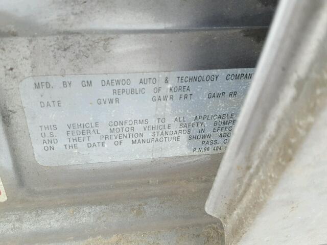 KL1TD666X6B544333 - 2006 CHEVROLET AVEO BASE Grafit foto 10