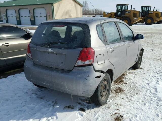 KL1TD666X6B544333 - 2006 CHEVROLET AVEO BASE CHARCOAL photo 4