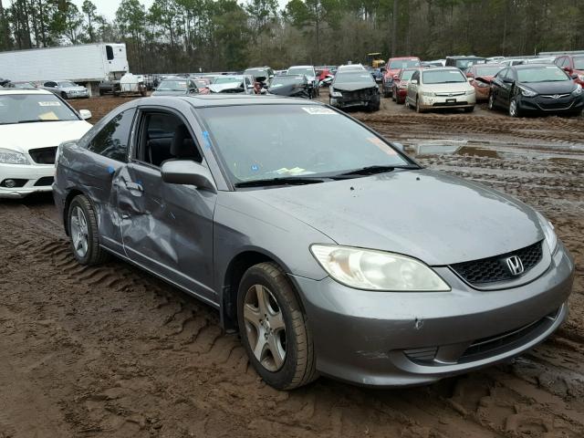 1HGEM21055L040294 - 2005 HONDA CIVIC EX SILVER photo 1