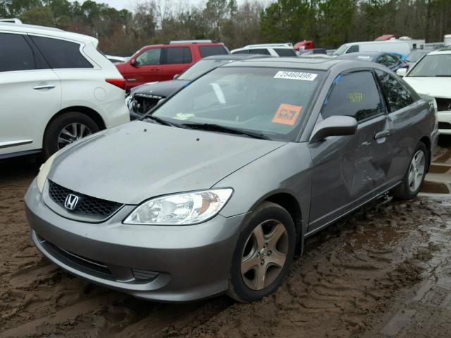 1HGEM21055L040294 - 2005 HONDA CIVIC EX SILVER photo 2