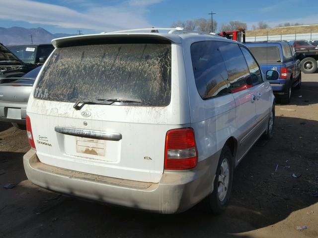 KNDUP131246520758 - 2004 KIA SEDONA EX WHITE photo 4