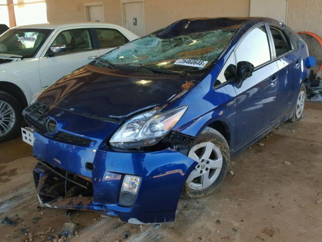 JTDKN3DU0B1425871 - 2011 TOYOTA PRIUS BLUE photo 2