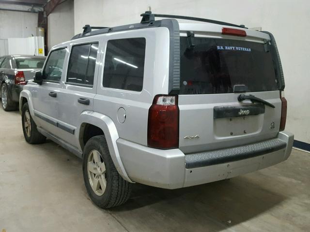 1J8HG48K36C297745 - 2006 JEEP COMMANDER SILVER photo 3