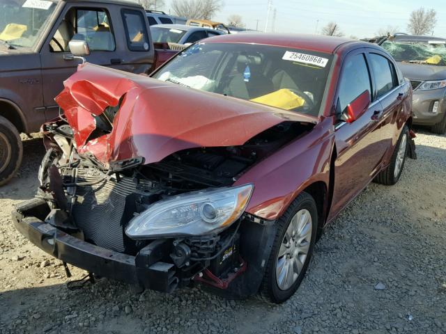 1C3CCBAB5EN122691 - 2014 CHRYSLER 200 LX RED photo 2