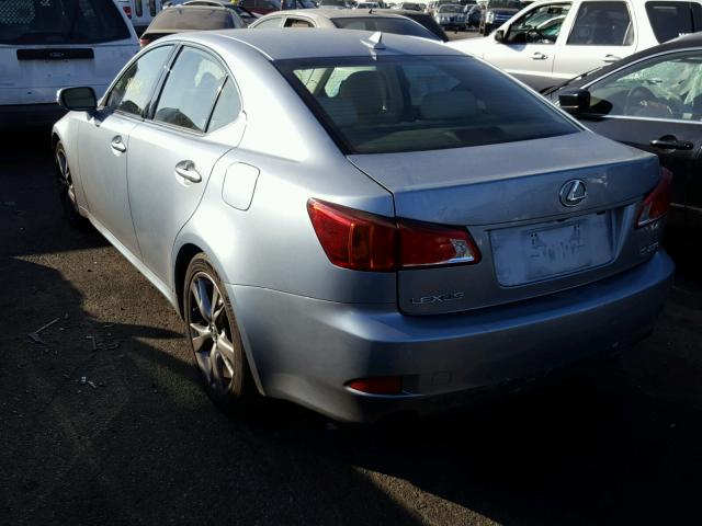 JTHBK262795086980 - 2009 LEXUS IS 250 BLUE photo 3