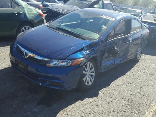 19XFB2F92CE325766 - 2012 HONDA CIVIC EXL BLUE photo 2