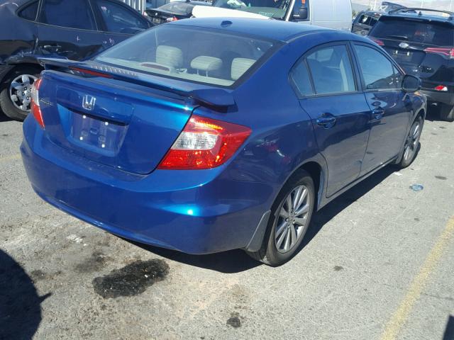 19XFB2F92CE325766 - 2012 HONDA CIVIC EXL BLUE photo 4