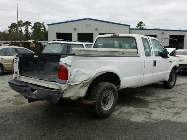 1FTNX20L44ED75213 - 2004 FORD F250 SUPER WHITE photo 4