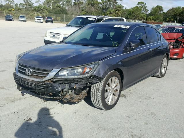 1HGCR2F82EA101958 - 2014 HONDA ACCORD EXL GRAY photo 2