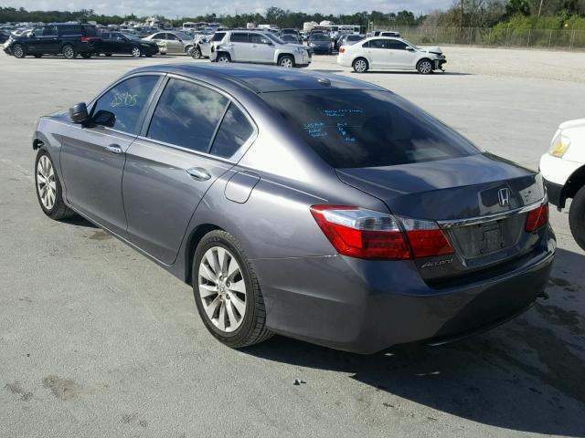 1HGCR2F82EA101958 - 2014 HONDA ACCORD EXL GRAY photo 3