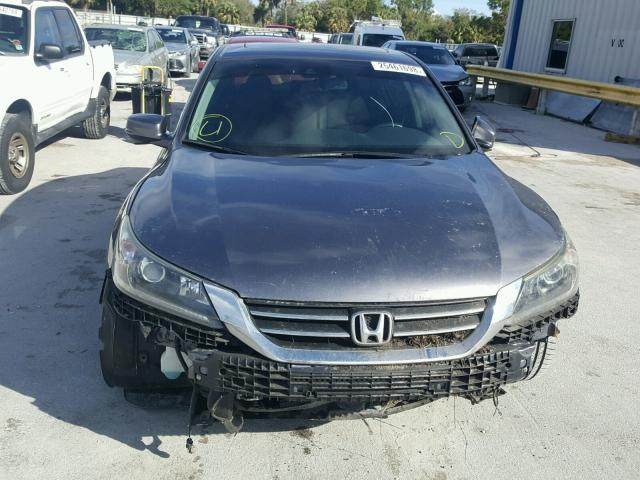 1HGCR2F82EA101958 - 2014 HONDA ACCORD EXL GRAY photo 9