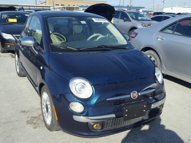 3C3CFFCRXFT663343 - 2015 FIAT 500 LOUNGE BLUE photo 1