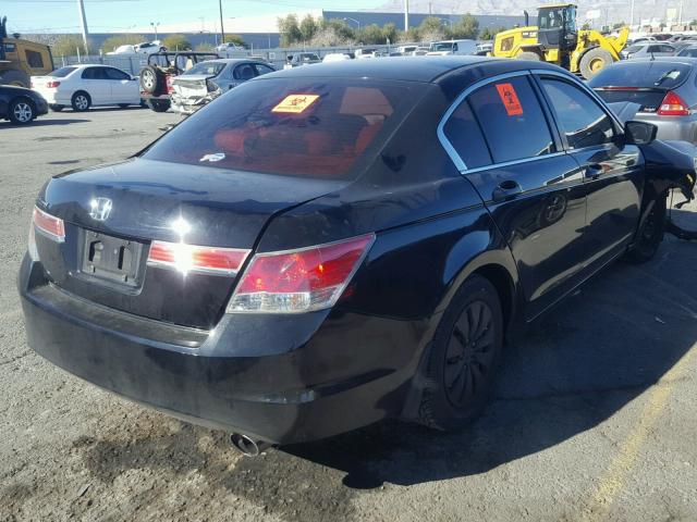 1HGCP2F33CA062398 - 2012 HONDA ACCORD LX BLACK photo 4