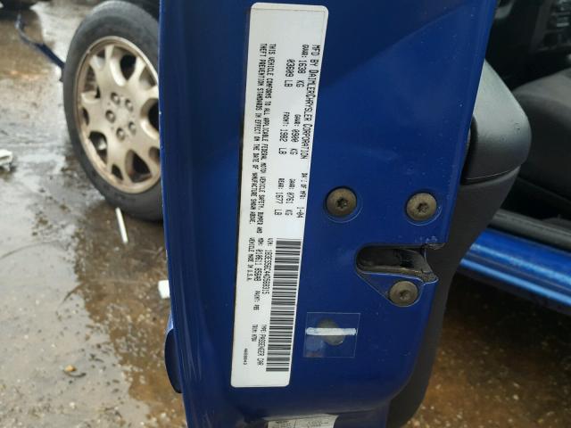 1B3ES56C44D568315 - 2004 DODGE NEON SXT BLUE photo 10