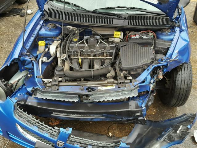 1B3ES56C44D568315 - 2004 DODGE NEON SXT BLUE photo 7