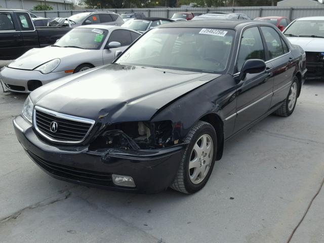 JH4KA96582C004312 - 2002 ACURA 3.5RL BLACK photo 2