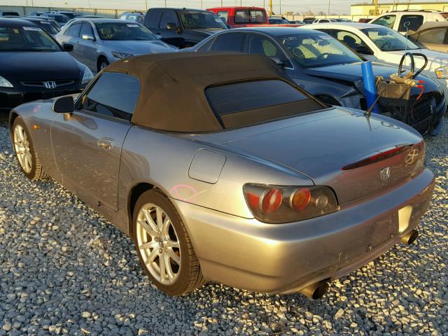 JHMAP21464T004974 - 2004 HONDA S2000 GRAY photo 3