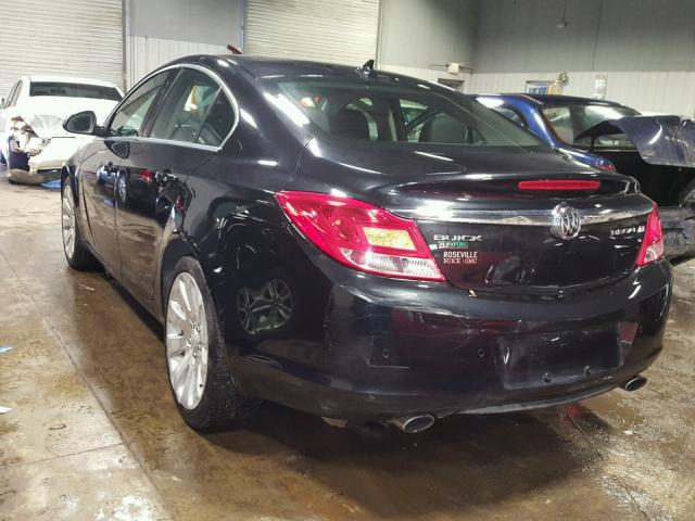 W04G05GV1B1101312 - 2011 BUICK REGAL CXL BLACK photo 3