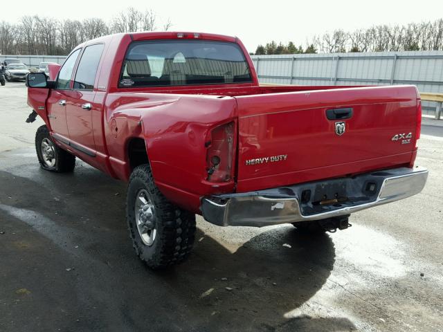 3D7KS29D96G191271 - 2006 DODGE RAM 2500 RED photo 3