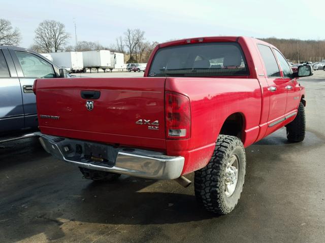 3D7KS29D96G191271 - 2006 DODGE RAM 2500 RED photo 4