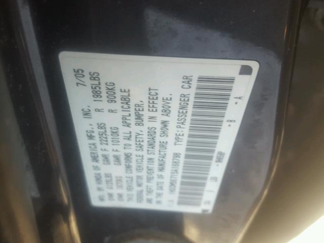 1HGCM56715A168798 - 2005 HONDA ACCORD EX GRAY photo 10