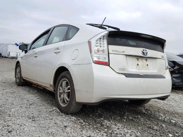 JTDKN3DUXB0324052 - 2011 TOYOTA PRIUS WHITE photo 3