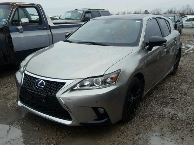 JTHKD5BH8G2270586 - 2016 LEXUS CT 200 GRAY photo 2