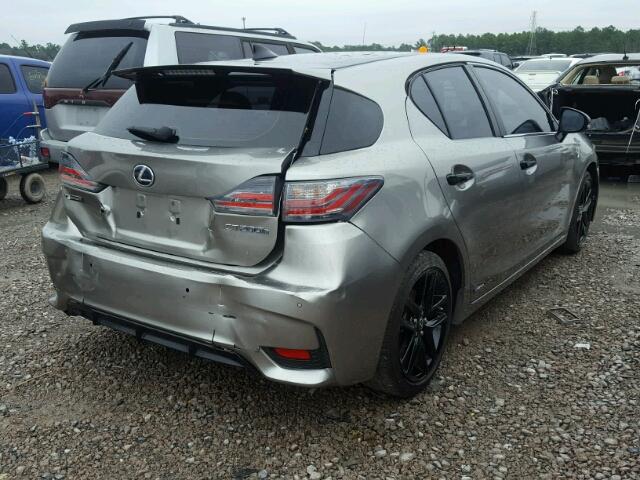 JTHKD5BH8G2270586 - 2016 LEXUS CT 200 GRAY photo 4