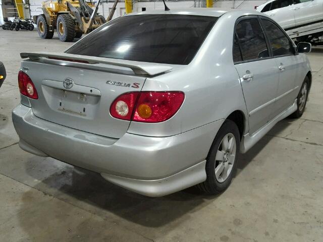 1NXBR32E73Z089485 - 2003 TOYOTA COROLLA S SILVER photo 4