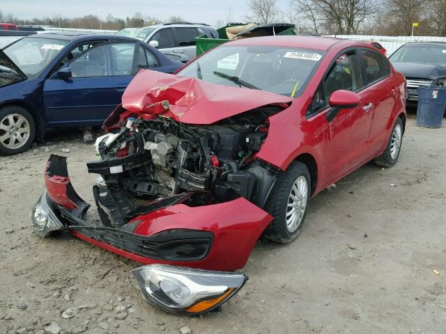 KNADM4A32C6068689 - 2012 KIA RIO LX Կարմիր լուսանկար 2