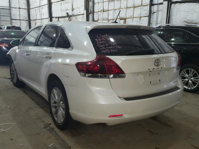 4T3BA3BB7DU039840 - 2013 TOYOTA VENZA LE WHITE photo 3