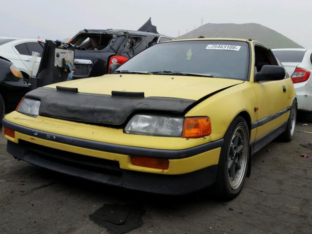 JHMED9363JS014042 - 1988 HONDA CIVIC 1500 YELLOW photo 2