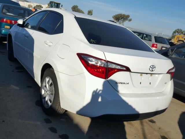 5YFBURHE8EP014873 - 2014 TOYOTA COROLLA L WHITE photo 3