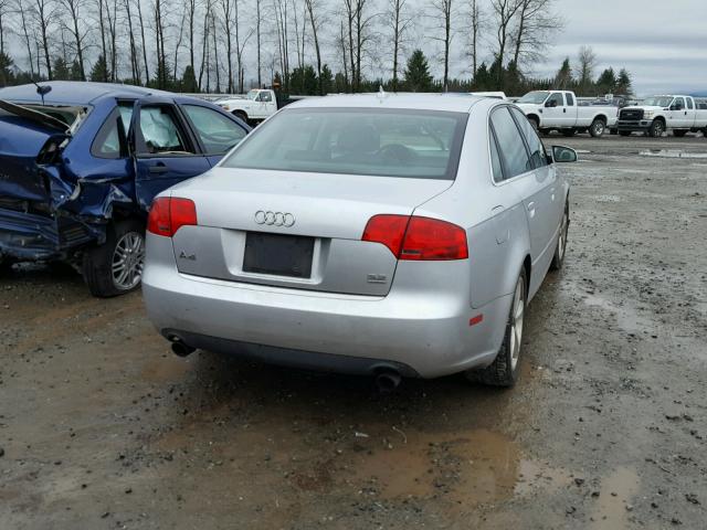 WAUDH78E97A122893 - 2007 AUDI A4 3.2 QUA SILVER photo 4