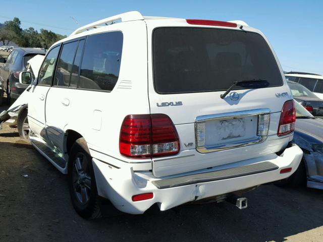 JTJHT00W664010125 - 2006 LEXUS LX 470 WHITE photo 3