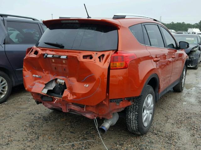 JTMZFREV9FD056096 - 2015 TOYOTA RAV4 LE ORANGE photo 4