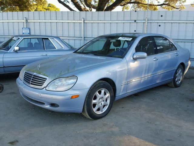 WDBNG70J7YA130171 - 2000 MERCEDES-BENZ S 430 BLUE photo 2