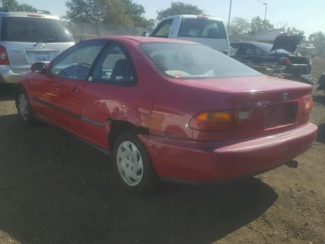 2HGEJ1228SH551834 - 1995 HONDA CIVIC EX RED photo 3