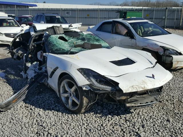 1G1YF2D76E5122160 - 2014 CHEVROLET CORVETTE S WHITE photo 1