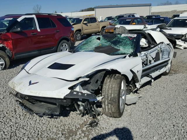 1G1YF2D76E5122160 - 2014 CHEVROLET CORVETTE S WHITE photo 2