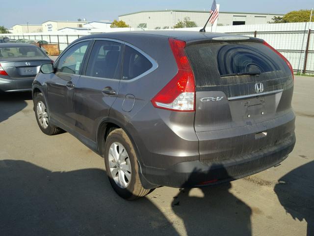 5J6RM3H59CL038403 - 2012 HONDA CR-V EX GRAY photo 3