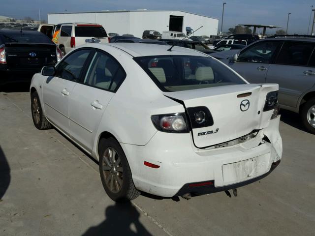 JM1BK12G771611764 - 2007 MAZDA 3 I WHITE photo 3