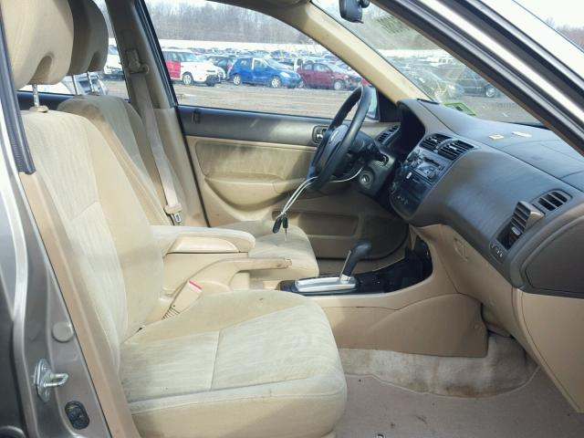 2HGES16535H579398 - 2005 HONDA CIVIC LX GOLD photo 5