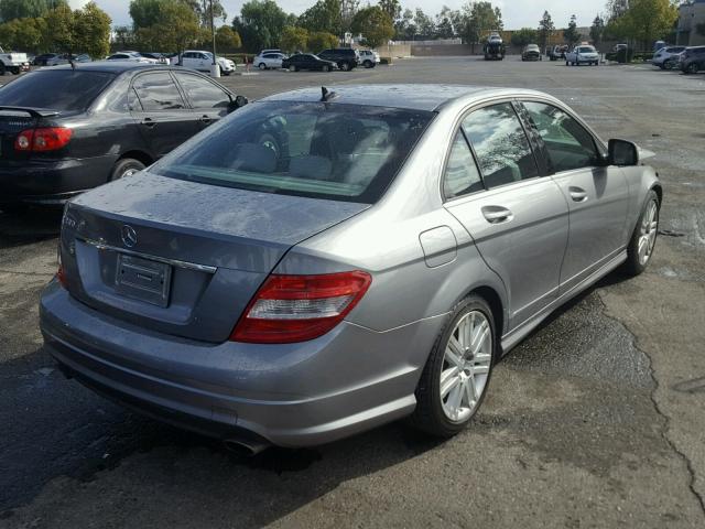 WDDGF54X19R056724 - 2009 MERCEDES-BENZ C 300 SILVER photo 4