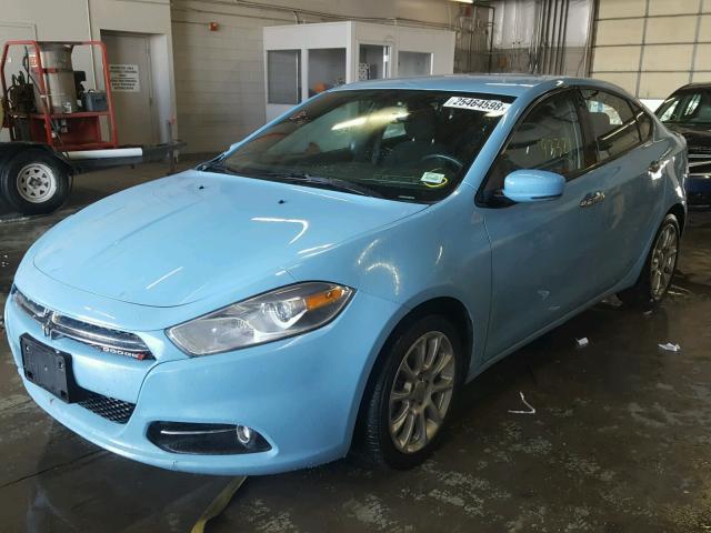 1C3CDFCA0DD290414 - 2013 DODGE DART LIMIT BLUE photo 2